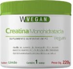 Creatina 220g Sabor Limão 220 gramas WVegan Vegano Limao