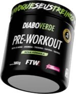 FTW Pré-Treino Diabo Verde em Pó com Cafeína, Aminoácidos Beta‑Alanina e Arginina para Treinos e Atividades Físicas - Pote 300 g (Energético)