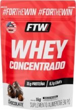 FTW Whey Concentrado com Proteína Concentrada WPC, Suplemento Alimentar em Pó com 15g de Proteína por Porção, Rico em Aminoácidos Essenciais, Sem Glúten – Refil 1KG (Chocolate) - Imagem 3