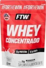 FTW Whey Concentrado com Proteína Concentrada WPC, Suplemento Alimentar em Pó com 15g de Proteína por Porção, Rico em Aminoácidos Essenciais, Sem Glúten – Refil 1KG (Leite) - Imagem 3