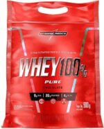 Integralmédica - Whey Protein Concentrado Chocolate 100% Pure - 21g de Proteína por Scoop, Suplementação Alimentar Pós-Treino, Fórmula Enriquecida com BCAAs - Pouch 900g