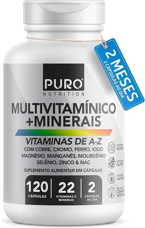 Multivitaminico-Puro-Nutrition-22-Vitaminas-e-Minerais-de-A-Z-120-Capsulas.jpg Multivitamínico Puro Nutrition, 22 Vitaminas e Minerais de A-Z, 120 Cápsulas - Imagem 1