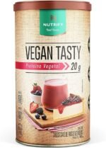 Nutrify Vegan Tasty Proteína Vegetal com 20g de Proteína por Dose - Suplemento Alimentar à Base de Plantas - Sem Lactose, Sem Glúten, Vegano - Sabor Cheesecake de Frutas Vermelhas - 420g