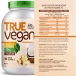 True Source True Vegan Proteína Vegetal - 837G Chocolate Branco Com Coco - Imagem 2
