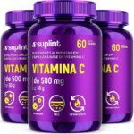 Vitamina C 1000 mg por Dia (2 Cápsulas) | Suplemento Vitamínico | Cápsulas Veganas, Sem Glúten e Não Transgênico – 60 Cápsulas (3 Pack)