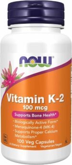 Vitamina K2 100mcg (100 Vcaps) Now Foods